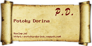 Potoky Dorina névjegykártya